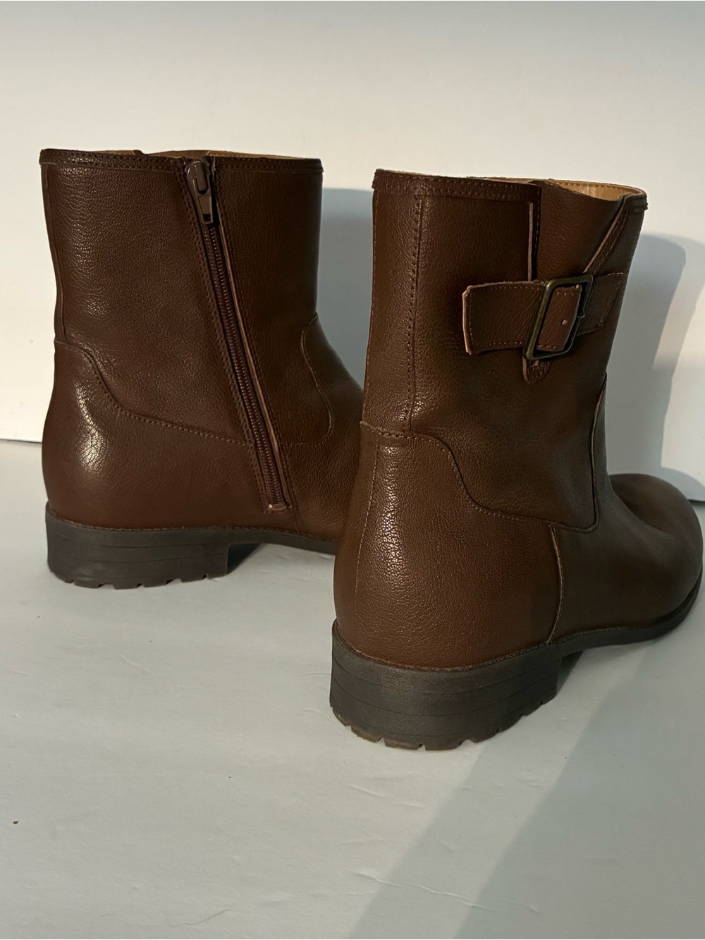 Vionic Brown Leather Side-Zip Ankle Booties New Women’s 10 - Picture 4 of 12